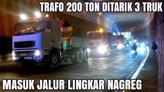 Andalkan 1 Truk Saja Untuk Narik Tak Cukup Truk Pembawa Trafo Melintas Sampai Jalan Lingkar Nagreg [upl. by Creigh]