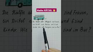 Kannst du es lösen 🚌😉 Matherätsel rätsel mathematikfee mathematik mathe gleichungen [upl. by Nine250]