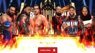 WWE Tag Team Roman Reigns Sanga The Great Khali Vs Jimmy amp Jey Usos Solo Sikao WWE 2K24 [upl. by Woermer]