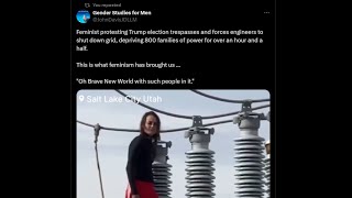 Libtard WAHMEN freaks out over the patriarchy only survives because MEN shut off the power TRUMP 28 [upl. by Ahseik]