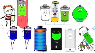 Low Battery Compilation 03  Battery Charging Animation [upl. by Yorztif]