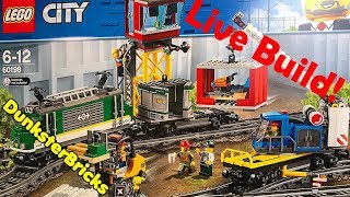 LEGO City Cargo Train Live Build Set 60198 [upl. by Assirrac]