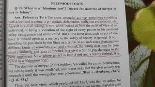 Felonious tort definition [upl. by Onimixam]