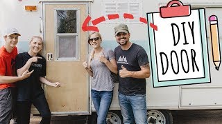 DIY DOOR for RV LIVING 😍🛠 Build a Door for your RV  Do It Yourself [upl. by Moreland]