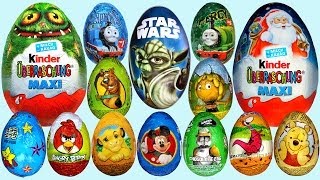 20 Surprise eggs Kinder Maxi Маша и Медведь Kinder Surprise Mickey Mouse Surprise egg [upl. by Humpage331]