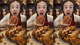 Meat platter and live show 지글지글 고기 모듬 맛과 라이브 쇼 ASMR MUKBANG with LIN VLOG먹방 [upl. by Rednaskela734]