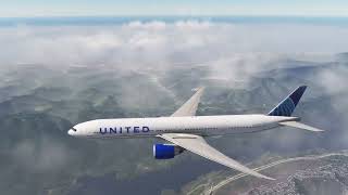 KSFO LANDING  B77W  CDG  SFO  UAL984 [upl. by Idmann]