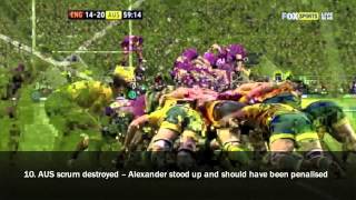 The Wallabies scrums vs England at Twickers 2012 [upl. by Leahcim]