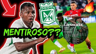 🔥Alfredo Morelos miente Posible alineación de Atlético Nacional vs medellín 🔥 [upl. by Noevad]