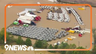 Aerial footage shows the destruction in Asheville and parts of western North Carolina [upl. by Brucie]