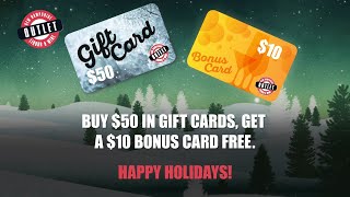 Get a 10 Bonus Card For Every 50 in Gift Cards Purchased this Holiday Season [upl. by Ecinnahs657]