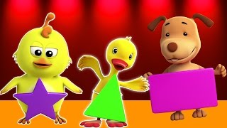 Forme canzone  3D Animazione per i bambini  Bambini Musica  Imparare diverse forme  Shapes Song [upl. by Acie144]