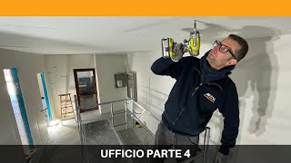 Come montare un CONTROSOFFITTO in CARTONGESSO fai da te  Ufficio parte 4 [upl. by Carnay]