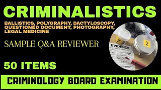 Criminology Board Exam Reviewer Criminalistics Sample QampA [upl. by Florentia]