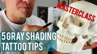 5 Tattoo Shading Techniques  Full Lesson Masterclass Tattoo Secrets by MalanTattoo [upl. by Avera]