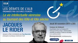 Débats de lULB  La vie intellectuelle viennoise au tournant des XIXe et XXe siècle [upl. by Naitsabes]