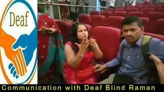 BengaluruISLPro tactile ASL for Communication with Deaf Blind Raman [upl. by Ennaegroeg]