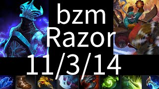 bzm Razor vs Kunkka Hoodwink Batrider Timbersaw Leshrac  OG vs XG g3 DreamLeague dota2 [upl. by Anertal]