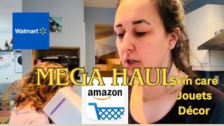 MEGA Haul Amazon🛍️ Haul épicerie Walmart 🛒 Un virus pour ma fête 🥴 [upl. by Repmek699]