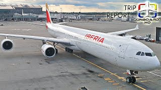 TRIP REPORT  Iberia  Airbus A340600  London Heathrow  Madrid [upl. by Ayikahs]