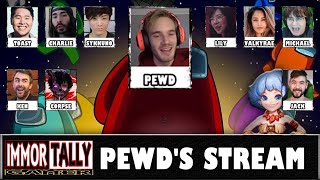 AMONG US  Pewdiepie With Toast Lily Valkyrae Michael Ken Corpse Jack Charlie And Sykkuno [upl. by Candless676]