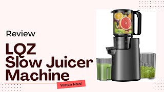 LQZ Slow Juicer Machine  Cold Press Juicer 54quot Wide Feed Chute Review [upl. by Neel]