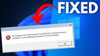 How to Fix msvcp110dll Missing Error in Windows 1011 [upl. by Ycram]