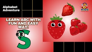 S for Strawberry  ABC Alphabet  Letter S  Learn S Words In Fun Way  Kids Learning Mania learn [upl. by Aisor]