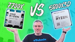 Ryzen 7 7700X Vs Ryzen 7 5800X3D 42 Game Benchmark  1080p 1440p amp 4K [upl. by Ayanad]