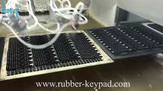 Silicone Protective Spray CoatingPU Spary Coating For Silicone Rubber KeypadPads Process [upl. by Eceela]