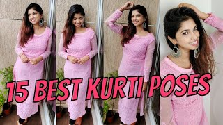 15 BEST Kurti photoshoot Poses For girl at home with phone  Namrata Singh [upl. by Stefanac]