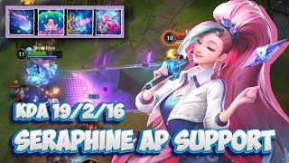 19 KILL SUPPORT CARRY KDA SERAPHINE  WILD RIFT BUILD  RUNES [upl. by Amend]