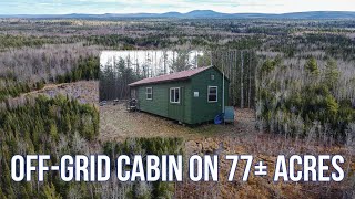 SOLD OffGrid Cabin on 77± Acres  Maine Real Estate [upl. by Einnig]