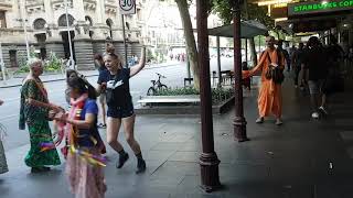 Crossways Hare Krishna Harinama Melbourne [upl. by Zippora768]