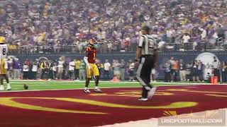 Fieldlevel highlights of No 23 USCs 2720 win over No 13 LSU in Vegas Kickoff Classic [upl. by Aitsirt525]