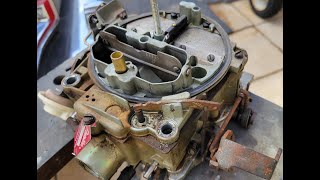 Carb rebuild part 1 Removal 1973 Buick Centurion 455 howto diy fix [upl. by Adnar106]