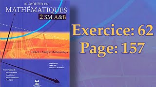 Dérivabilité SM  Exercice 62 Page 157  AL MOUFID [upl. by Neelrahs]