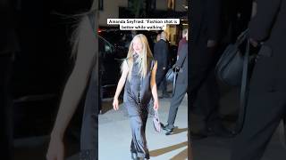 Amanda Seyfried says “Fashion shot is better while walking” amandaseyfried fashion paparazzi [upl. by Januarius]