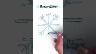 Snowflake easy drawing Christmas is coming let it snow kids snow snowflake easydrawing [upl. by Ellenod207]