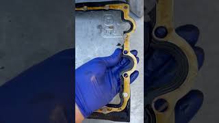 Dried out oil pan gasket causing oil leak F10 535i 2013 N55 114k miles [upl. by Quent233]