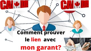 PERMIS DÉTUDE CANADA  Comment prouver le lien entre mon garant et Moi [upl. by Kere471]