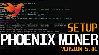 How to Setup Phoenixminer  Phoenix Miner Setup Update for Phoenixminer 58c [upl. by Ahsetal]