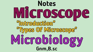 NotesMicroscope quotTypes Of Microscopequot MicrobiologyGnmBsc [upl. by Aynav]