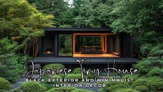 Modern Japanese Tiny House with Black Exterior and Minimalist Interior Décor [upl. by Khalin]