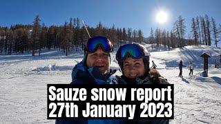 Sauze dOulx snow report 270123 [upl. by Ahsinna]