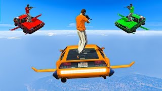 GREATEST EVER FLYING CARS vs SNIPERS LEVEL  GTA 5 Funny Moments [upl. by Salokin506]