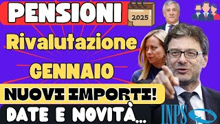 🟢RIVALUTAZIONE PENSIONI 2025 👉AUMENTI DATE E Novità IMPORTANTI [upl. by Etnasa]