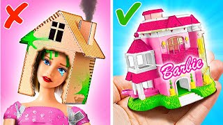 DIY Miniature Barbie House 🏠How to Build AMAZING Pink Barbie Dream House [upl. by Ilegna]