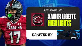 Xavier Legette South Carolina Highlights  No 32 Overall to Panthers  CBS Sports [upl. by Samantha]