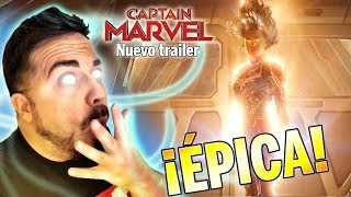 ¡Brutal Capitana Marvel es ÉPICA 😱  Tráiler Reacción [upl. by Atteuqahc]